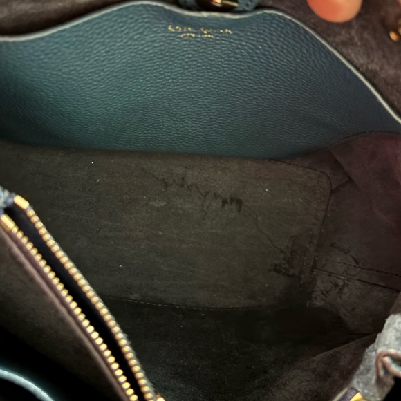 EUC - Kate Spade Teal Blue Bag with detachable Crossbody Strap - Picture 11 of 15